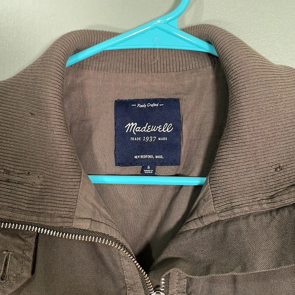 Madewell Modern Military Style Jacket Coat Green Sz Small - Picture 5 of 15